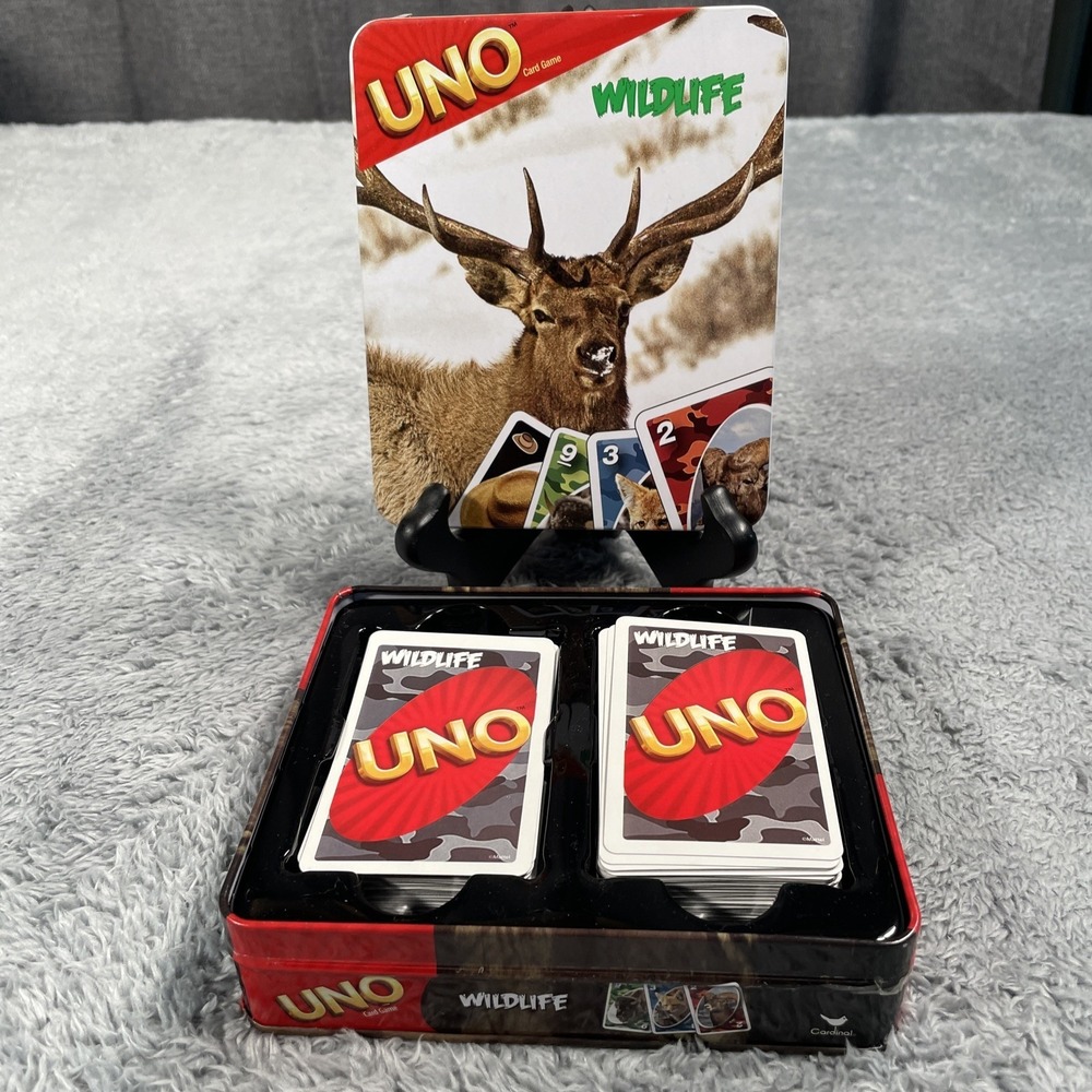 Rare UNO WILDLIFE Collector's Edition Card Game in Tin Ivan Rothman Complete